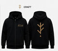 ÆTTAR Embroidery Zipped Hoodie - Axe