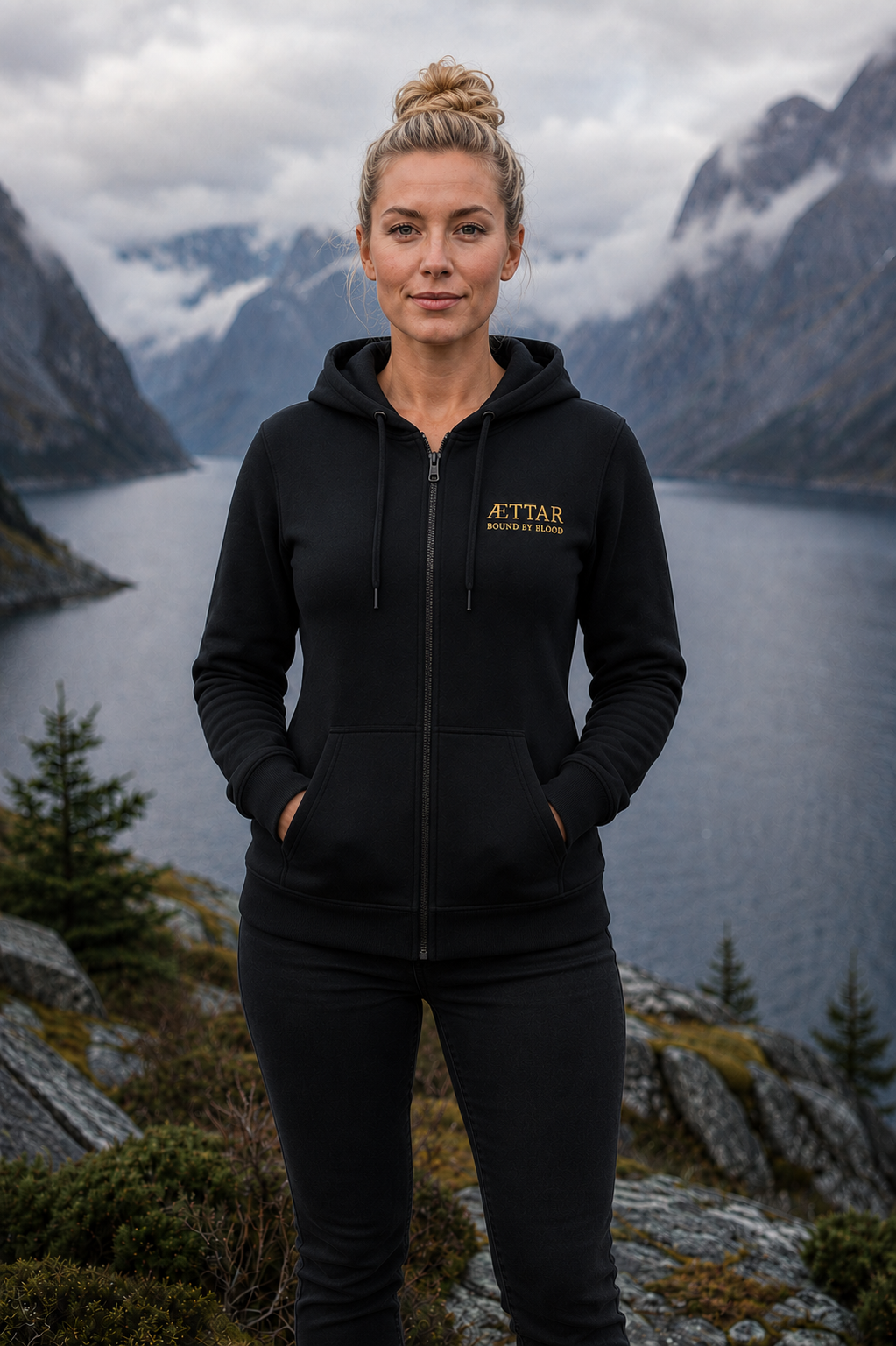 Ladies Zip Up Hoodie - Loyalty Symbol