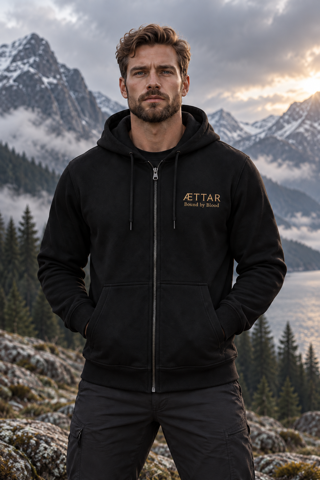 ÆTTAR Men’s Craft Zip-Up Hoodie