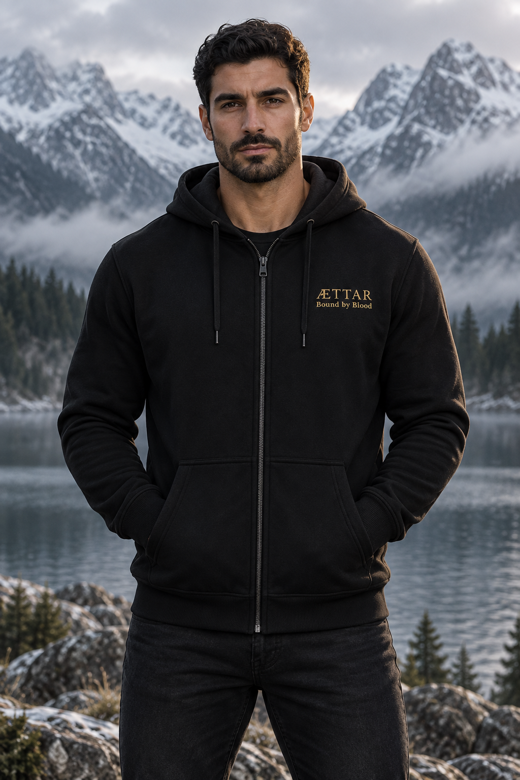 ÆTTAR Men’s Heritage Zip-Up Hoodie