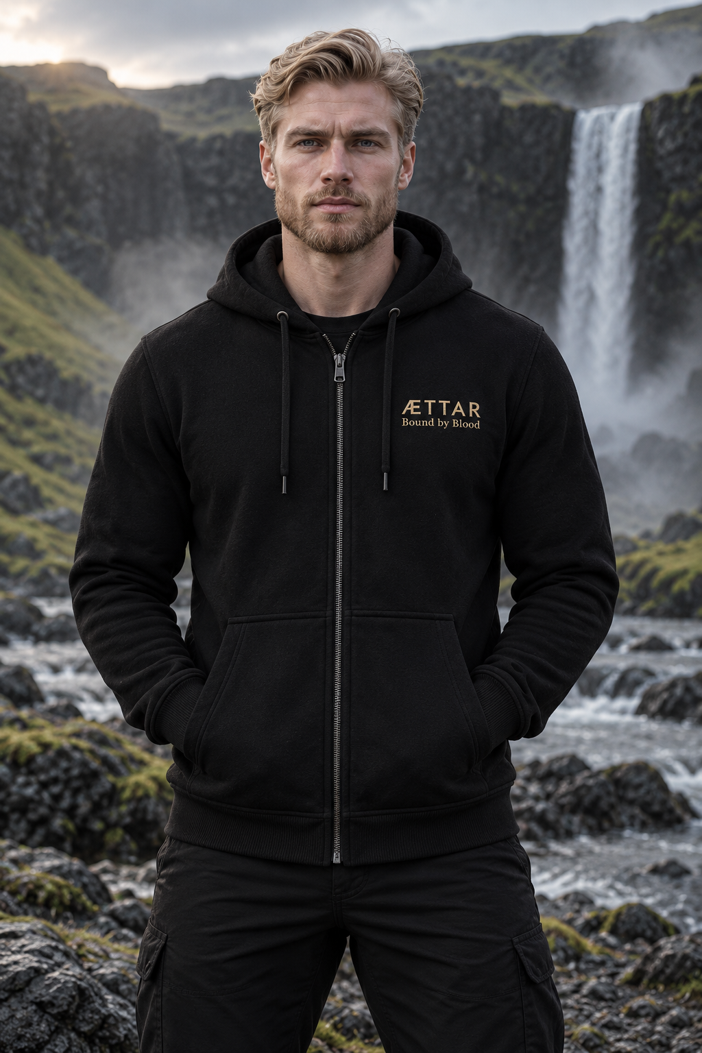 ÆTTAR Men’s Loyality Zip-Up Hoodie
